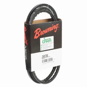 BROWNING 3001211 V-Belt, Notched, 98% Efficient, EPDM | AX8JCN 3VX750