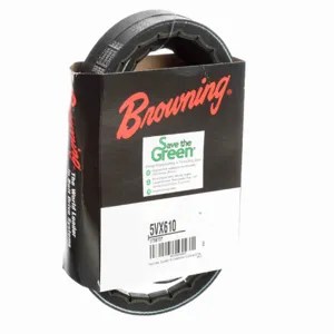 BROWNING 3758737 V-Belt, Notched, 98% Efficient, EPDM | AK6XHL 5VX610