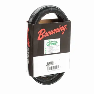 BROWNING 3758752 V-Belt, Notched, 98% Efficient, EPDM | AK6XHN 5VX660