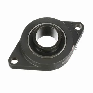 BROWNING 732671 Two Bolt Flange Ball Bearing, Mounted, Cast Iron, Black Oxided Inner, Setscrew Lock | BD8DYF VF2S-55MM