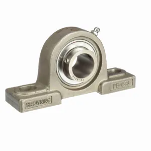 BROWNING 764085 Two Bolt Pillow Block Ball Bearing, Stainless Steel, SS Setscrew Lock | BE4GPE SPS-S216