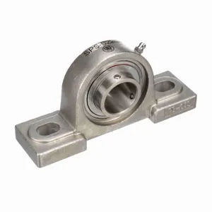 BROWNING 764087 Two Bolt Pillow Block Ball Bearing, Stainless Steel, SS Setscrew Lock | BF2XHK SPS-S220S