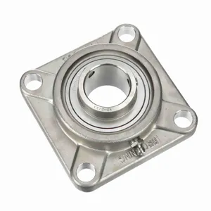 BROWNING 764097 Ball Bearing, Four Bolt Flange, Stainless Steel, Setscrew Lock, Corrosion Resistant | BE2KNA SF4S-S223