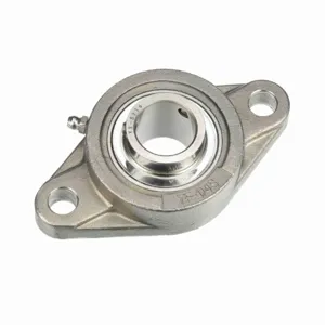 BROWNING 764100 Two Bolt Flange Mounted Stainless Steel Ball Bearing, Setscrew Lock, Corrosion Resistant | BE7PLN SF2S-S216