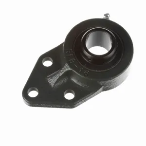 BROWNING 764425 Three Bolt Flange Bracket Ball Bearing, Cast Iron, Black Oxided Inner, Setscrew Lock | BE6AQT VFBS-216