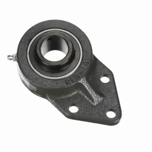 BROWNING 764426 Three Bolt Flange Bracket Ball Bearing, Cast Iron, Black Oxided Inner, Setscrew Lock | BE4AJC VFBS-218