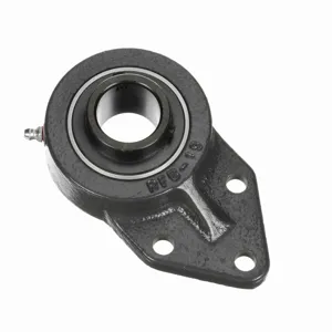 BROWNING 764427 Three Bolt Flange Bracket Ball Bearing, Cast Iron, Black Oxided Inner, Setscrew Lock | BE7AMP VFBS-219