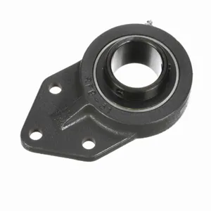 BROWNING 764433 Three Bolt Flange Bracket Ball Bearing, Cast Iron, Black Oxided Inner, Setscrew Lock | BE4CZN VFBS-232S