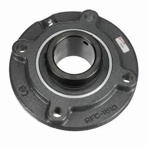 BROWNING 765083 Flange Cartridge Ball Bearing, Mounted, Cast Iron, Black Oxided Inner, Setscrew Lock | BD6XDU VFCS-335