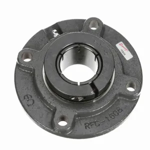 BROWNING 766073 Flange Cartridge Ball Bearing, Mounted, Cast Iron, Black Oxided Inner, Concentric Lock | BE6TDY VFCB-328