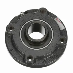 BROWNING 767150 Flange Cartridge Ball Bearing, Mounted, Cast Iron, Black Oxided Inner, Setscrew Lock | BE7RKF VFCS-219