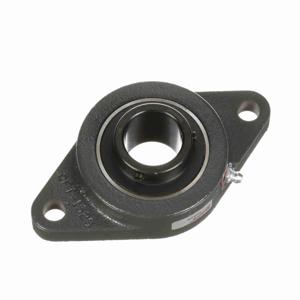 BROWNING 767445 Two Bolt Flange Ball Bearing, Mounted, Cast Iron, Black Oxided Inner, Setscrew Lock | BE7GLP VF2S-219