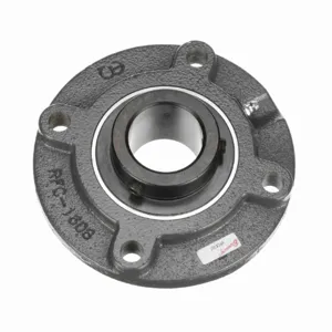 BROWNING 767503 Flange Cartridge Ball Bearing, Mounted, Cast Iron, Black Oxided Inner, Setscrew Lock | BE2NNN VFCS-327