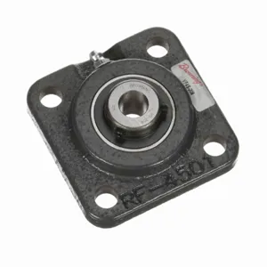 BROWNING 767629 Four Bolt Flange Ball Bearing, Mounted, Cast Iron, Black Oxided Inner, Setscrew Lock | BE7FFM VF4S-208