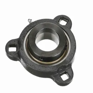 BROWNING 767795 Three Bolt Flange Ball Bearing, Mounted, Ductile Iron, Eccentric Lock | BE3XRJ VF3E-122M