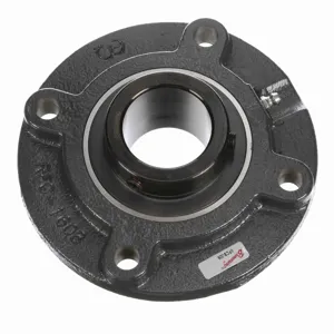 BROWNING 767859 Flange Cartridge Ball Bearing, Mounted, Cast Iron, Black Oxided Inner, Setscrew Lock | BD8YPW VFCS-328