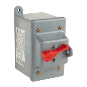 BRYANT 30322D Manual Motor Controller, Enclosed, 30A, 600 VAC, 2-Pole, 15Hp, Wall Mount | CV6NXG