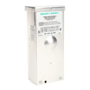 BRYANT 60302D Manual Motor Controller, Enclosed, 60A, 600 VAC, 2-Pole, 20Hp, Wall Mount | CV6NXN