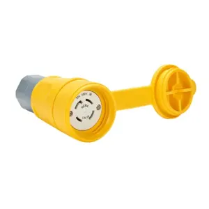 BRYANT BRY29W76 Locking Blade Connector With Cap, 30A, 480 VAC, 3-Phase, 3-Pole, 4-Wire, Ul Type 4, 4X | CV6NNB