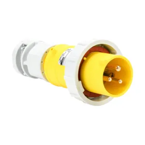 BRYANT BRY320P4W Watertight Pin And Sleeve Plug, 20A, 125 VAC, 1-Phase, 2-Pole, 3-Wire, 4 Hour, IP67 | CV6UNZ