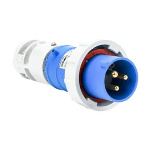 BRYANT BRY320P6W Watertight Pin And Sleeve Plug, 20A, 250 VAC, 1-Phase, 2-Pole, 3-Wire, 6 Hour, IP67 | CV6UPA