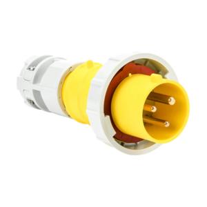 BRYANT BRY330P4W Watertight Pin And Sleeve Plug, 30A, 125 VAC, 1-Phase, 2-Pole, 3-Wire, 4 Hour, IP67 | CV6UPB