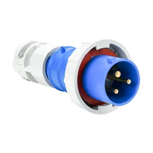 BRYANT BRY330P6W Watertight Pin And Sleeve Plug, 30A, 250 VAC, 1-Phase, 2-Pole, 3-Wire, 6 Hour, IP67 | CV6UPC