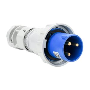 BRYANT BRY360P6W Watertight Pin And Sleeve Plug, 60A, 250 VAC, 1-Phase, 2-Pole, 3-Wire, 6 Hour, IP67 | CV6UPD
