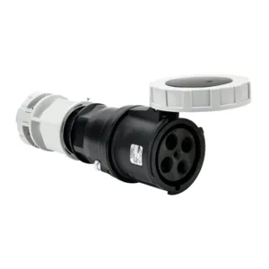 BRYANT BRY4100C5W Watertight Pin And Sleeve Connector, 100A, 600 VAC, 3-Phase, 3-Pole, 4-Wire, 5 Hour, IP67 | CV6NNH