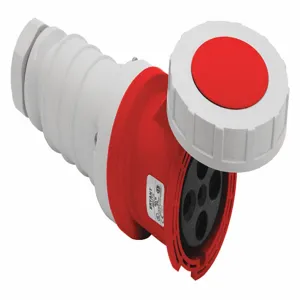 BRYANT BRY460C7W Watertight Pin And Sleeve Connector, 60A, 3 Phase, Nylon, Red | CH6NND 49YX84