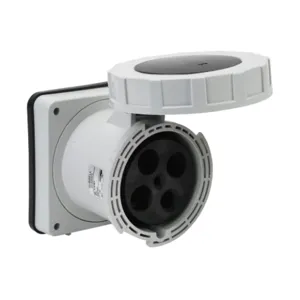 BRYANT BRY4100R5W Pin And Sleeve Receptacle, 100A, 600 VAC, 3-Phase, 3-Pole, 4-Wire, 5 Hour, IP67 | CV6VLD