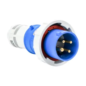 BRYANT BRY420P9W Watertight Pin And Sleeve Plug, 20A, 250 VAC, 3-Phase, 3-Pole, 4-Wire, 9 Hour, IP67 | CV6UPH