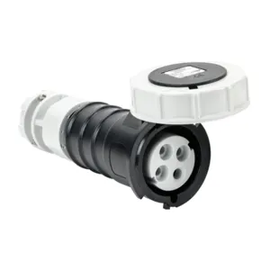 BRYANT BRY430C5W Watertight Pin And Sleeve Connector, 30A, 600 VAC, 3-Phase, 3-Pole, 4-Wire, 5 Hour, IP67 | CV6NNM