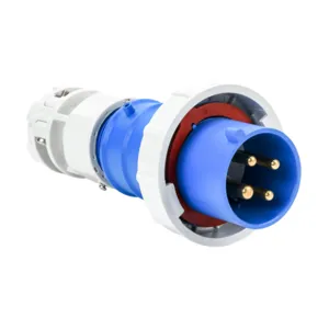 BRYANT BRY430P9W Watertight Pin And Sleeve Plug, 30A, 250 VAC, 3-Phase, 3-Pole, 4-Wire, 9 Hour, IP67 | CV6UPL