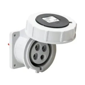 BRYANT BRY430R5W Pin And Sleeve Receptacle, 30A, 600 VAC, 3-Phase, 3-Pole, 4-Wire, 5 Hour, IP67 | CV6VLJ