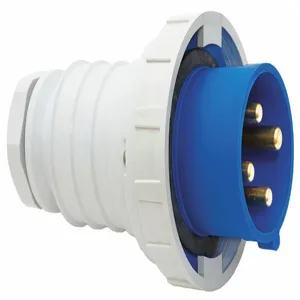 BRYANT BRY460P9W Watertight Pin And Sleeve Plug, 60A, 3 Phase, Nylon, Blue | CH6NNG 49YX97