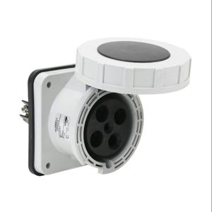 BRYANT BRY460R5W Pin And Sleeve Receptacle, 60A, 600 VAC, 3-Phase, 3-Pole, 4-Wire, 5 Hour, IP67 | CV6VLM