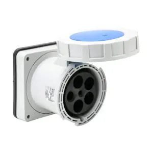 BRYANT BRY5100R9W Pin And Sleeve Receptacle, 100A, 120/208 VAC, 3-Phase, 4-Pole, 5-Wire, 9 Hour, IP67 | CV6VLQ