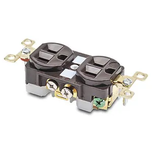 BRYANT BRY5262 Industrial Heavy Duty Duplex Straight Blade Receptacle, 15A, 125 VAC, 1-Phase, 2-Pole | CV6VLR