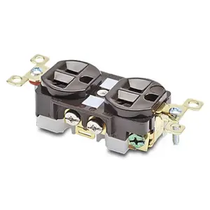 BRYANT BRY5362 Industrial Heavy Duty Duplex Straight Blade Receptacle, 20A, 125 VAC, 1-Phase, 2-Pole | CV6VLW