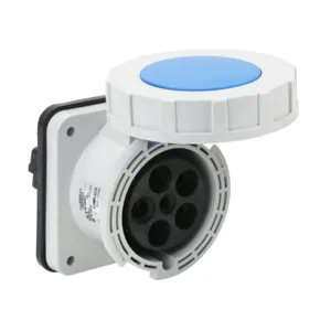 BRYANT BRY560R9W Pin And Sleeve Receptacle, 60A, 120/208 VAC, 3-Phase, 4-Pole, 5-Wire, 9 Hour, IP67 | CV6VMB