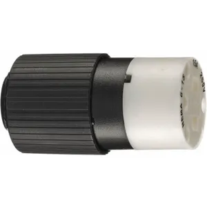 BRYANT BRY5669NC 15 Amp Industrial Grade Standard Straight Blade Connector, Black/White | CD2LFV 49YY27