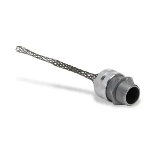 BRYANT DC621 Deluxe Strain Relief Grip, Straight 1 Inch Npt Male Thread Fitting, Stainless Steel Mesh | CV6RYC