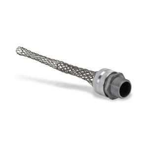 BRYANT DC871 Deluxe Strain Relief Grip, Straight 1 Inch Npt Male Thread Fitting, Stainless Steel Mesh | CV6RYF