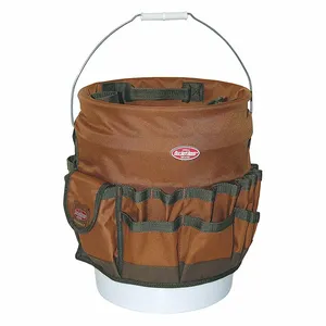 BUCKET BOSS 10030 Bucket Tool Organizer, Round Shape, Polyester, Brown | CL9UGB