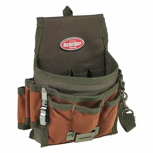 BUCKET BOSS 54140 Tool Pouch With FlapFit, 6.5 Inch Length, Polyester, Brown | CL9UHN