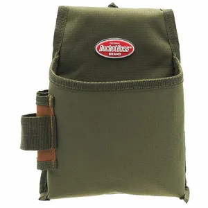 BUCKET BOSS 54160 Fastener Pouch With FlapFit, 6.5 Inch Length, Polyester, Green | CL9UHP