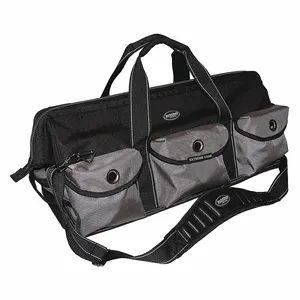 BUCKET BOSS 65024 Tool Bag, 25 Pockets, PVC, Black | CL9UKA