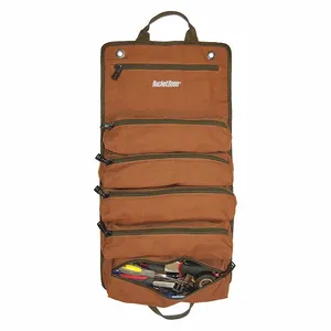 BUCKET BOSS 74004 Tool Bag, 6 Pockets, Canvas, Brown | CL9ULM