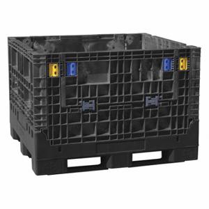 BUCKHORN INC BN4845512010000 CollaPSIble Bulk Container, 47 cu ft, 48 Inch x 45 Inch x 51 in, 4-Way Entry, Stackable | CQ8AYF 36XE27